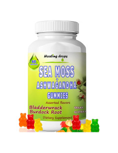 Gomitas Veganas de Musgo Marino y Ashwagandha Healing Drops 161g
