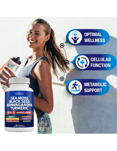 Suplemento de Musgo Marino Nueva Era 60 Cápsulas 408g 2