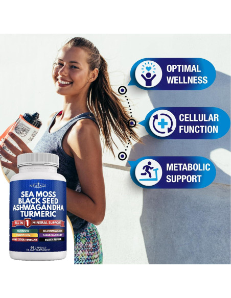 Suplemento de Musgo Marino Nueva Era 60 Cápsulas 408g