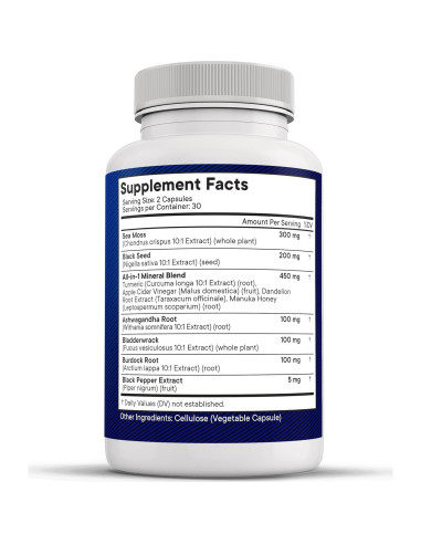 Suplemento de Musgo Marino Nueva Era 60 Cápsulas 408g