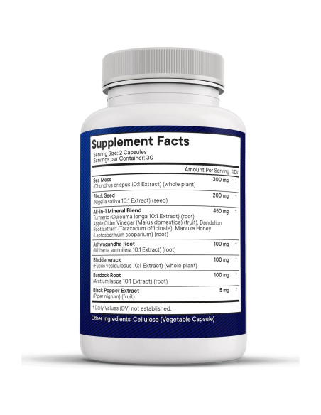 Suplemento de Musgo Marino Nueva Era 60 Cápsulas 408g