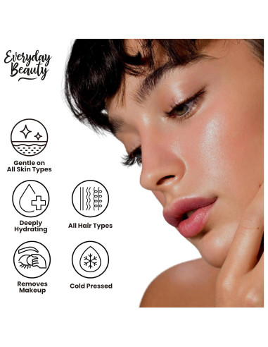 Aceite de Jojoba Orgánico Everyday Beauty 29.57 ml - Hidratante Facial y Capilar