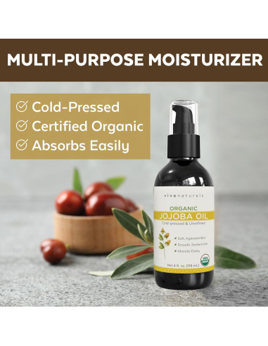 Aceite de Jojoba Orgánico Viva Naturals 118 ml - Hidratante Facial