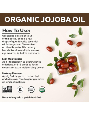 Aceite de Jojoba Orgánico Viva Naturals 118 ml - Hidratante Facial
