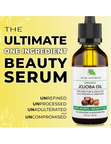 Aceite de Jojoba Orgánico Jeune Naturelle 60 ml - Puro y Sin Refinar