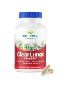 ClearLungs Classic RidgeCrest Herbals 60 Caps Suplemento Pulmonar