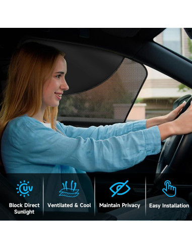 Cortinas Magnéticas para Ventanas de Coche LSTRAGY 2 Pcs