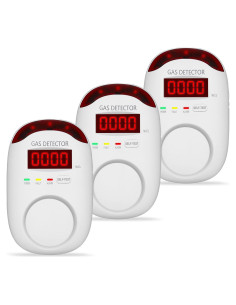 Detector de Gas Natural Hembisen WA886 - 3 Paquetes, Alarma 85dB