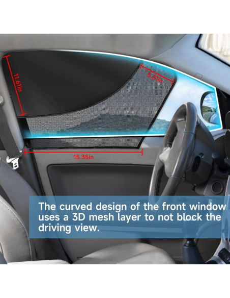 Cortinas Magnéticas para Ventanas de Coche LSTRAGY 2 Pcs