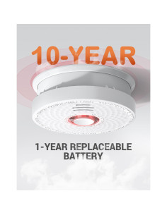 Detector de Humo Jemay GS528A-C, 4 Paquetes, 10 Años Vida Útil 2