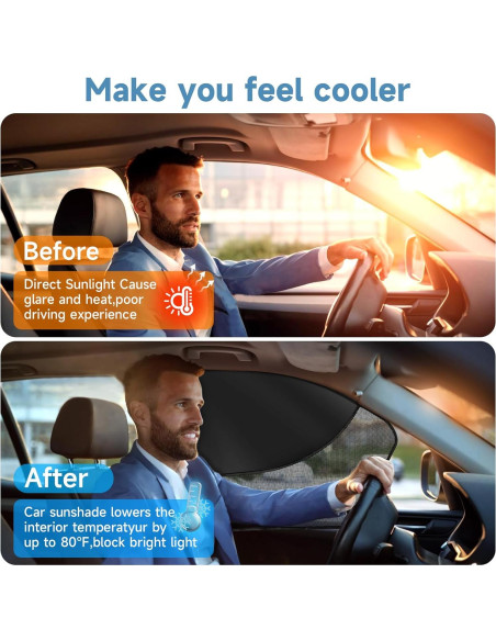 Cortinas Magnéticas para Ventanas de Coche LSTRAGY 2 Pcs