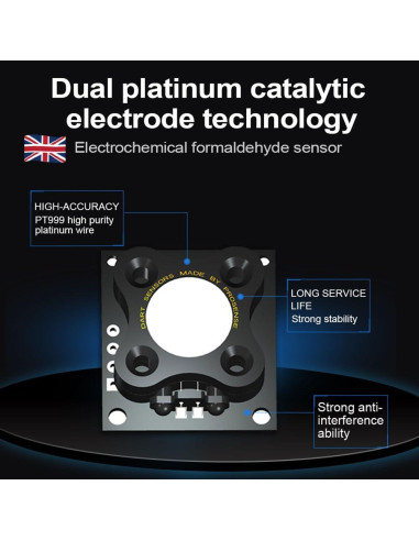 Medidor de Calidad del Aire BRWISSEN TECH BR-A PM+TVOC+HCHO+CO2