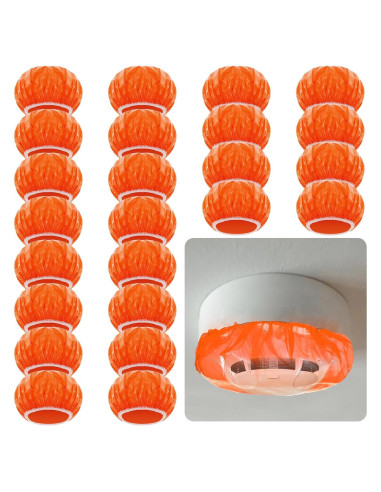 Cubiertas de Alarma de Incendio Tyqour 24 Pcs Naranja 10 cm