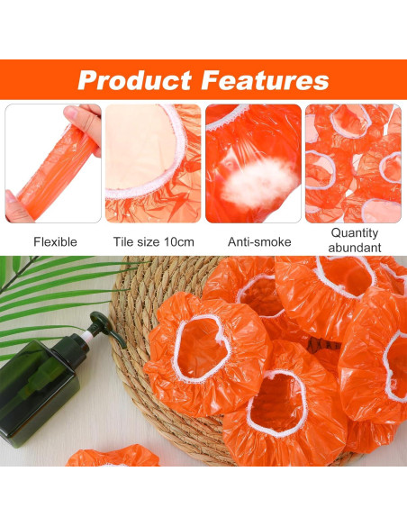 Cubiertas de Alarma de Incendio Tyqour 24 Pcs Naranja 10 cm