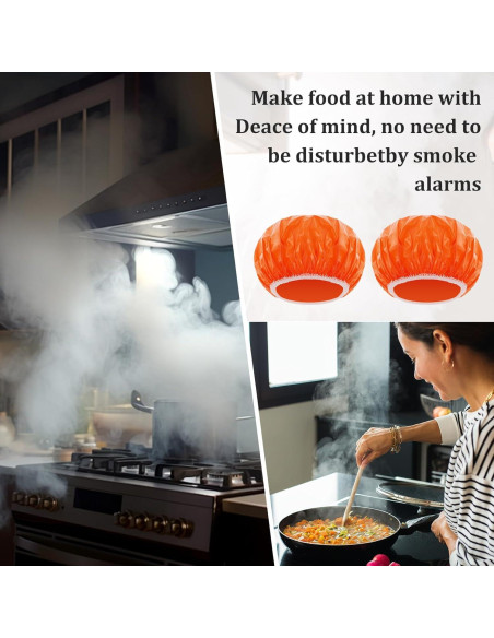 Cubiertas de Alarma de Incendio Tyqour 24 Pcs Naranja 10 cm