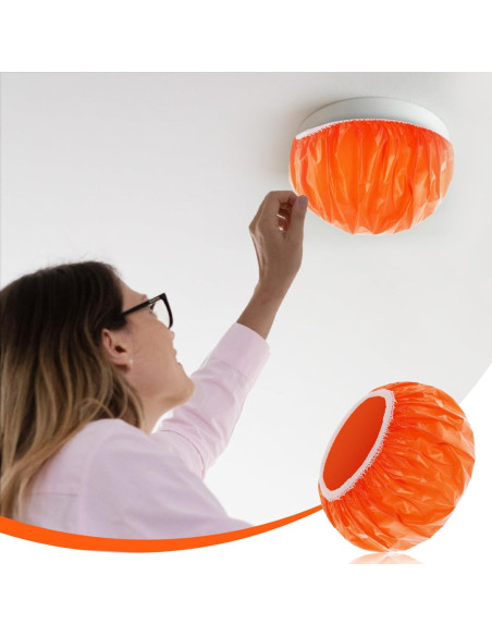 Cubiertas de Alarma de Incendio Tyqour 24 Pcs Naranja 10 cm