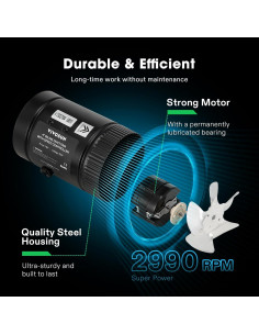 Ventilador de Conducto VIVOSUN 4" 106 CFM Control Velocidad 2