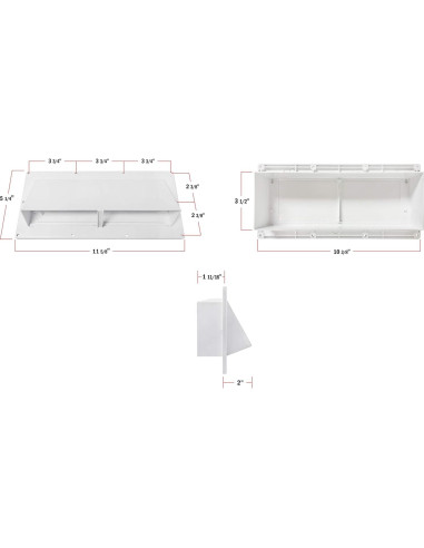 Cubierta de Ventilación de Escape Camp'N RV Blanca 30.48x14cm