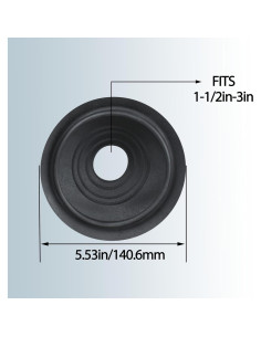 Collar de Lluvia KAZFFD 14136 para Tuberías 3-7.6 cm Negro 2