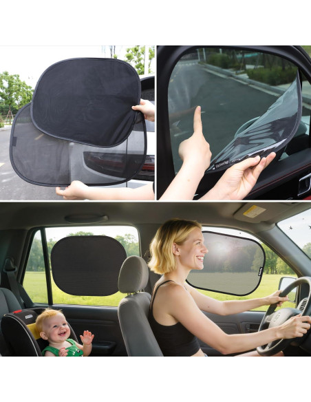 Cortinas Solares para Auto Roberly 4 Pack UV 98% 53x36 cm Cortinas Solares para Auto Roberly 4 Pack UV 98% 53x36 cm