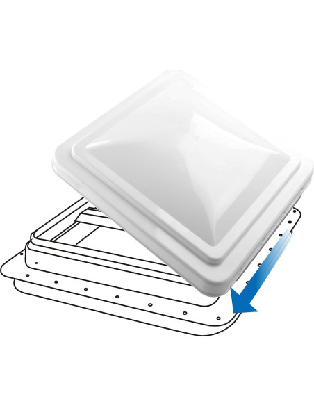 Cubierta de Ventilación de Techo RVGUARD 37.5 cm Blanca - Paquete de 2