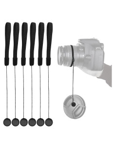 6 Sujeciones de Tapa de Lente QQM para Cámaras DSLR y Sin Espejo