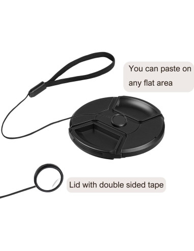 6 Sujeciones de Tapa de Lente QQM para Cámaras DSLR y Sin Espejo