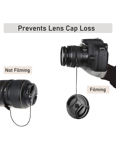 6 Sujeciones de Tapa de Lente QQM para Cámaras DSLR y Sin Espejo