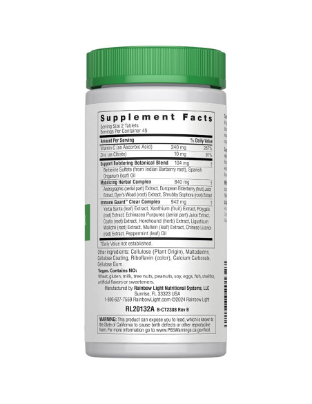 Suplemento Inmunológico Rainbow Light Counter Attack 90 Cápsulas Suplemento Inmunológico Rainbow Light Counter Attack 90 Cápsulas