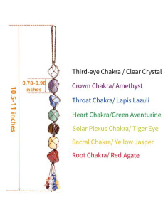 Adorno de Ventana de Cristal Hecho a Mano iSTONE 7 Chakras 2
