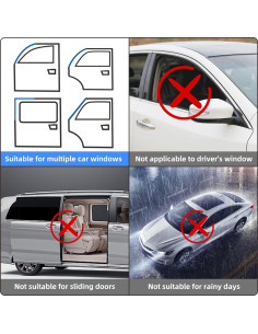 Sombrillas para Ventanas de Auto TechSpanner - Paquete de 2, UV y Privacidad 2