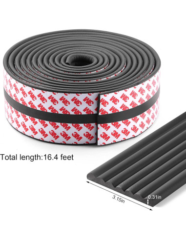 Protector de Esquinas y Bordes Dovesail 5m Negro NBR