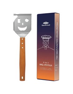 Espátula 7-en-1 para BBQ STEVEN-BULL S, 43 cm, Acero Inoxidable