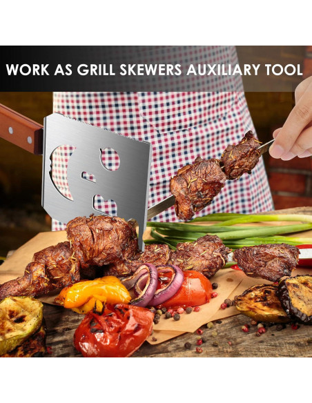 Espátula 7-en-1 para BBQ STEVEN-BULL S, 43 cm, Acero Inoxidable