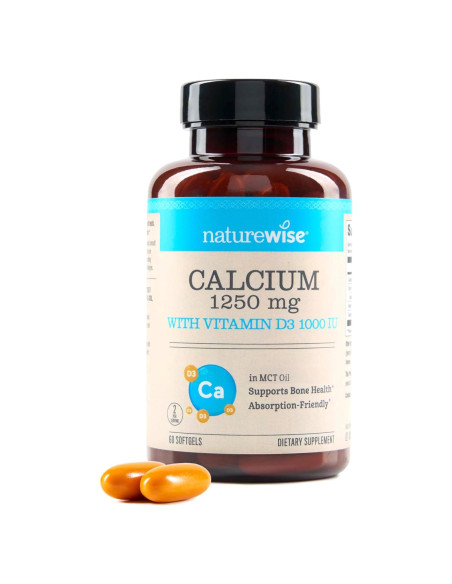 NatureWise Calcio 1250mg + Vitamina D3 1000UI - 60 Gelatinas