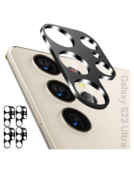 Protectores de Lente de Cámara CloudValley para Samsung Galaxy S23 Ultra - Vidrio Templado 9H, Paquete de 4