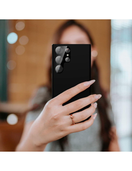 Protectores de Lente de Cámara CloudValley para Samsung Galaxy S23 Ultra - Vidrio Templado 9H, Paquete de 4