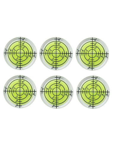 Juego de 6 Niveles de Burbuja Circulares SIZIKJXGHWYI 32mm