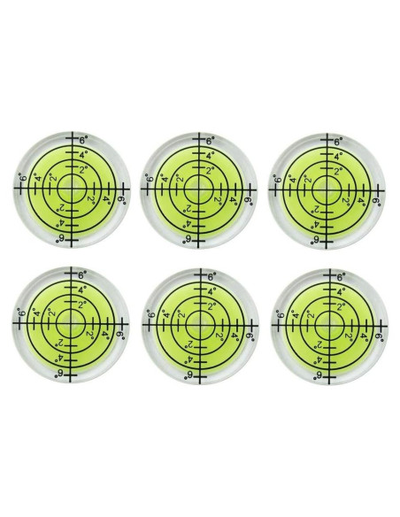 Juego de 6 Niveles de Burbuja Circulares SIZIKJXGHWYI 32mm