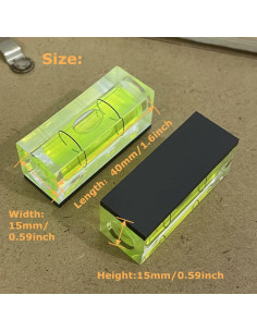 Juego de 3 Niveles de Burbuja Magnéticos LAIESYA 15x15x40mm 2