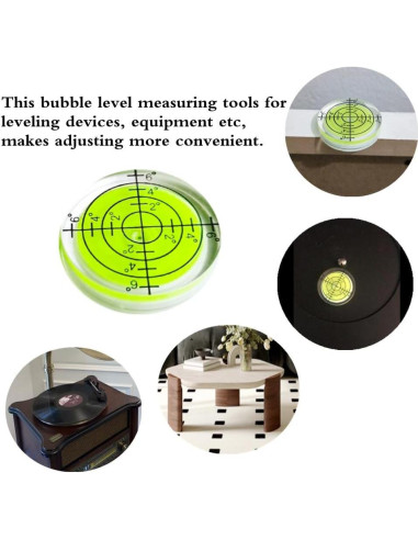 Juego de 6 Niveles de Burbuja Circulares SIZIKJXGHWYI 32mm