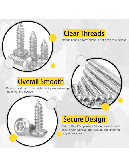 Kit de Tornillos de Cabeza Redonda Torx Hilitchi 210 Pcs