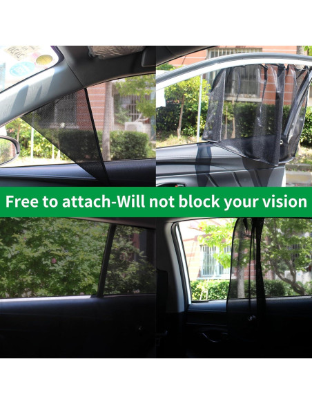 Sombrillas Magnéticas para Ventanas de Auto Ovege 2 Pcs UV