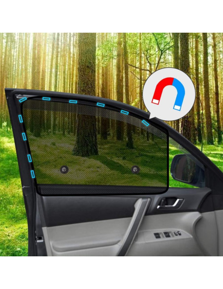Sombrillas Magnéticas para Ventanas de Auto Ovege 2 Pcs UV