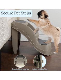 Escaleras para Mascotas PETMAKER 3 Pasos Beige - Duraderas 2
