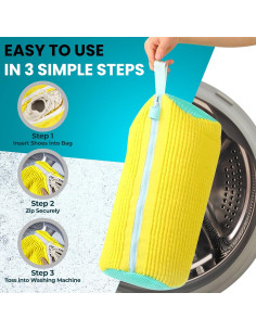 Bolsa de Lavado de Zapatos Daszerx - Juego de 2 Piezas Amarillo 2