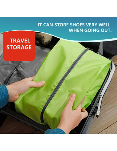 Bolsa de Zapatos de Viaje Impermeable 4 Piezas Nailon
