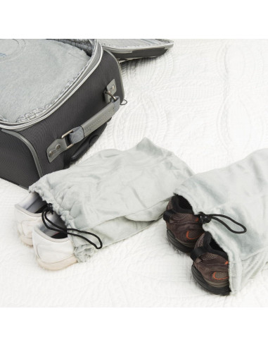 Juego de 2 Bolsas para Zapatos Travelon Gris - Forro Polar