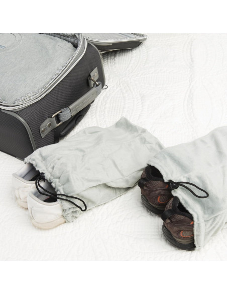 Juego de 2 Bolsas para Zapatos Travelon Gris - Forro Polar