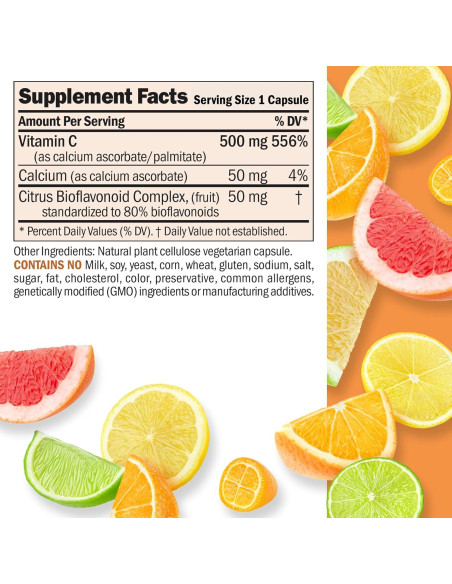 ANDREW LESSMAN Complejo de Vitamina C 500 - 60 Cápsulas No Ácidas